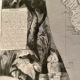 Illustrated map of Martinique and South America 1840