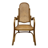Fauteuil facile n°1 avec siège en rotin par Thonet