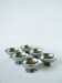 Set of 6 stainless steel ice cream bowls, wide base, Design, 1970 - 4.5 x 9 cm