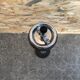 Old Ashtray On Foot Metal Black + Ashtray Chrome 70s Vintage
