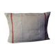 Former flax torchon cushion red stripes monogram b