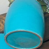 Turquoise blue ceramic candy box