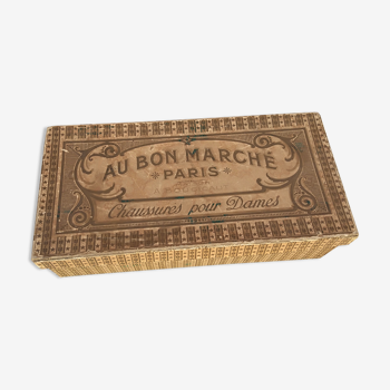 very old box Au Bon Marché Antoine Boucicaut early twentieth century reinforced cardboard