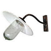 Industrial iron swan neck wall light