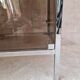 Smoked glass and stainless steel shelf