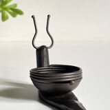 Brutalist Snail Candle Holder Vintage