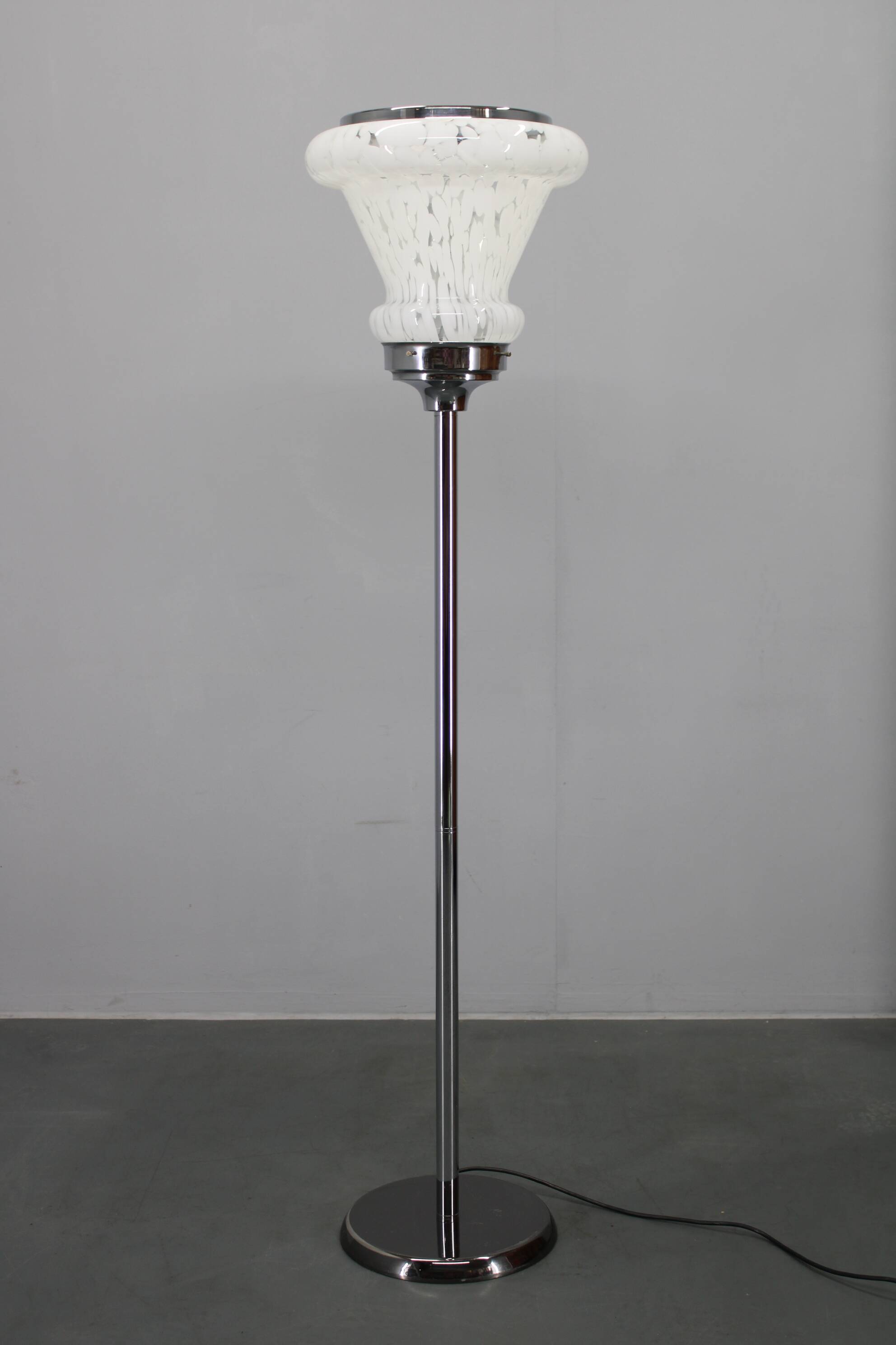 1970s Glass Floor Lamp , Italy