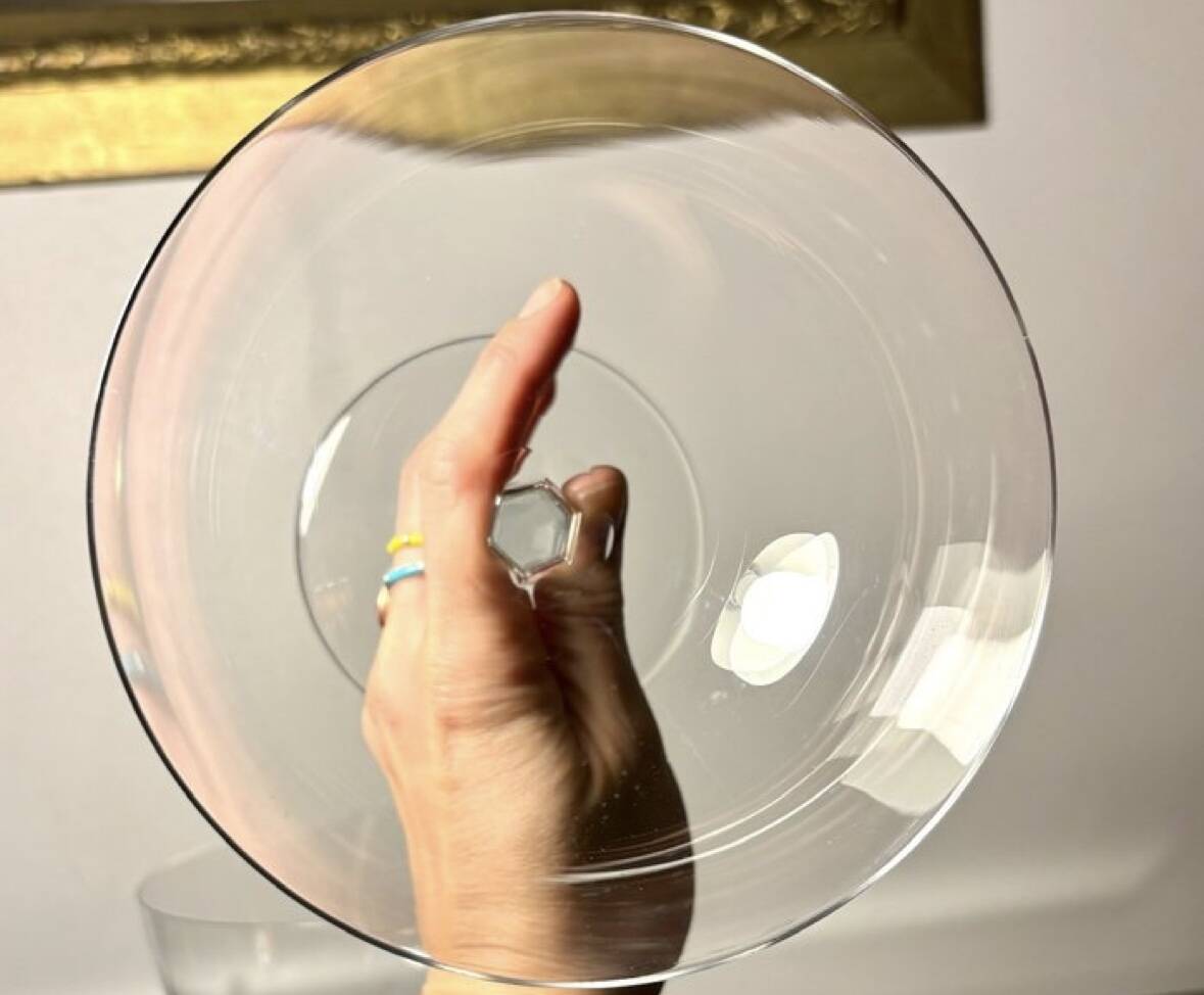 2 tasting champagne glasses Baccarat