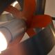 Oxar Space Age floor lamp with light flowers from the 70s.