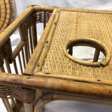 Vintage rattan meal platter
