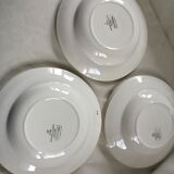 Dix assiettes creuses vintage digoin sarreguemines modèle versailles