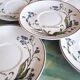 Lot de 5 sous tasses "Myosotis" du service Botanica de Boch
