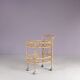 1950s bamboo trolley with two glass tops Italy