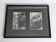 Vintage framed silver prints, petroglyphs of Easter Island, ethnological mission from 1970