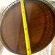 Neo classic brass and mahogany pedestal table