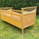 Lit bébé enfant rotin pieds compas 50 60 vintage