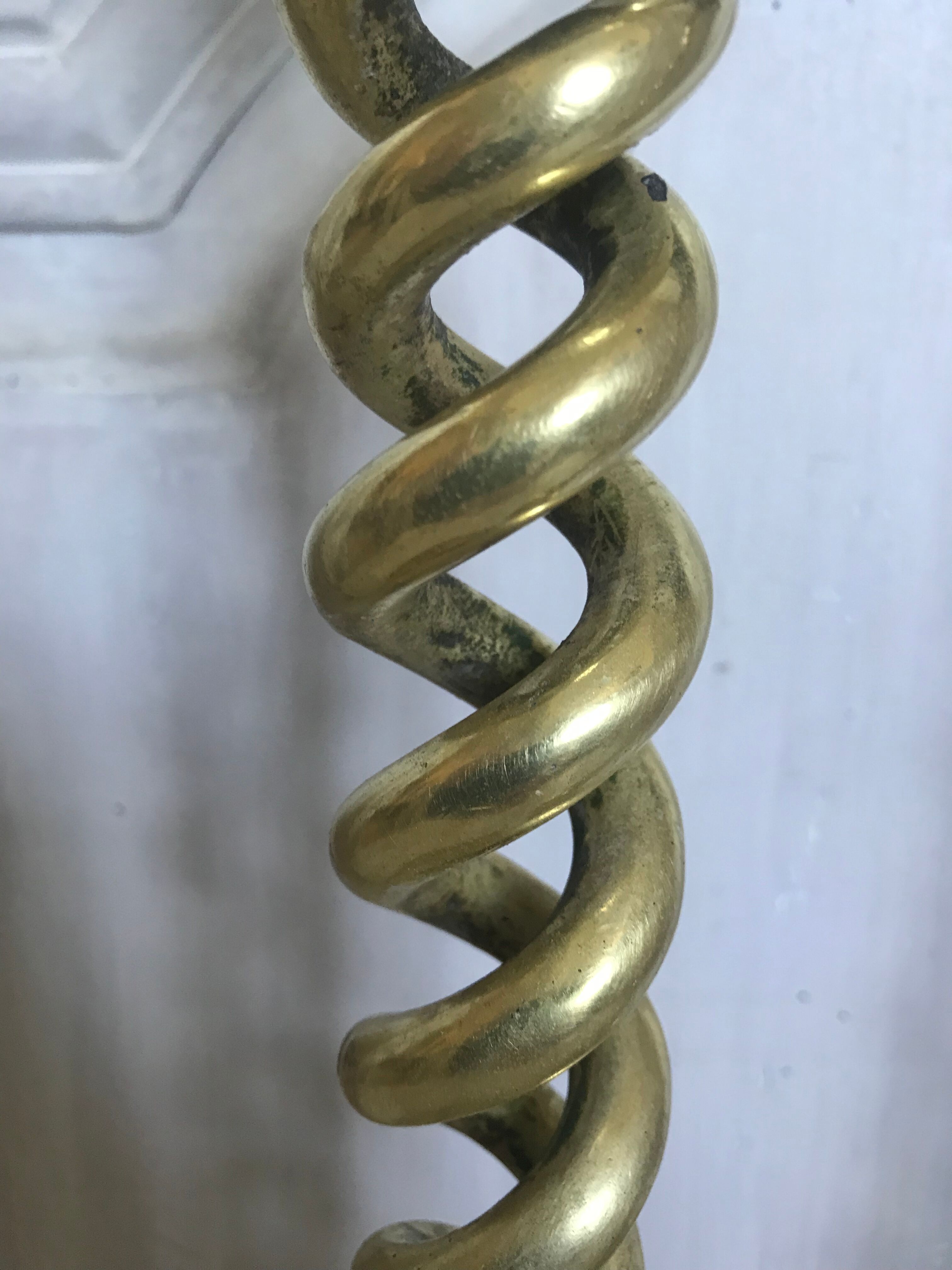 Pair of bronze candle holders 35cm