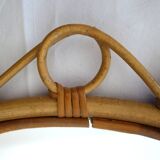 Rare oval bamboo mirror circa 1960