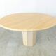 Table à manger ronde italienne en travertin années 1970