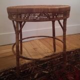 Natural wicker table worked