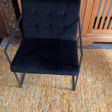 Cube velvet armchair