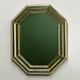 Large octagonal Deknudt wall mirror in layered mirrored glass and gold accents