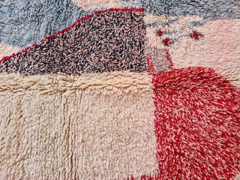 Handwoven traditional Berber rug size 1/2 m