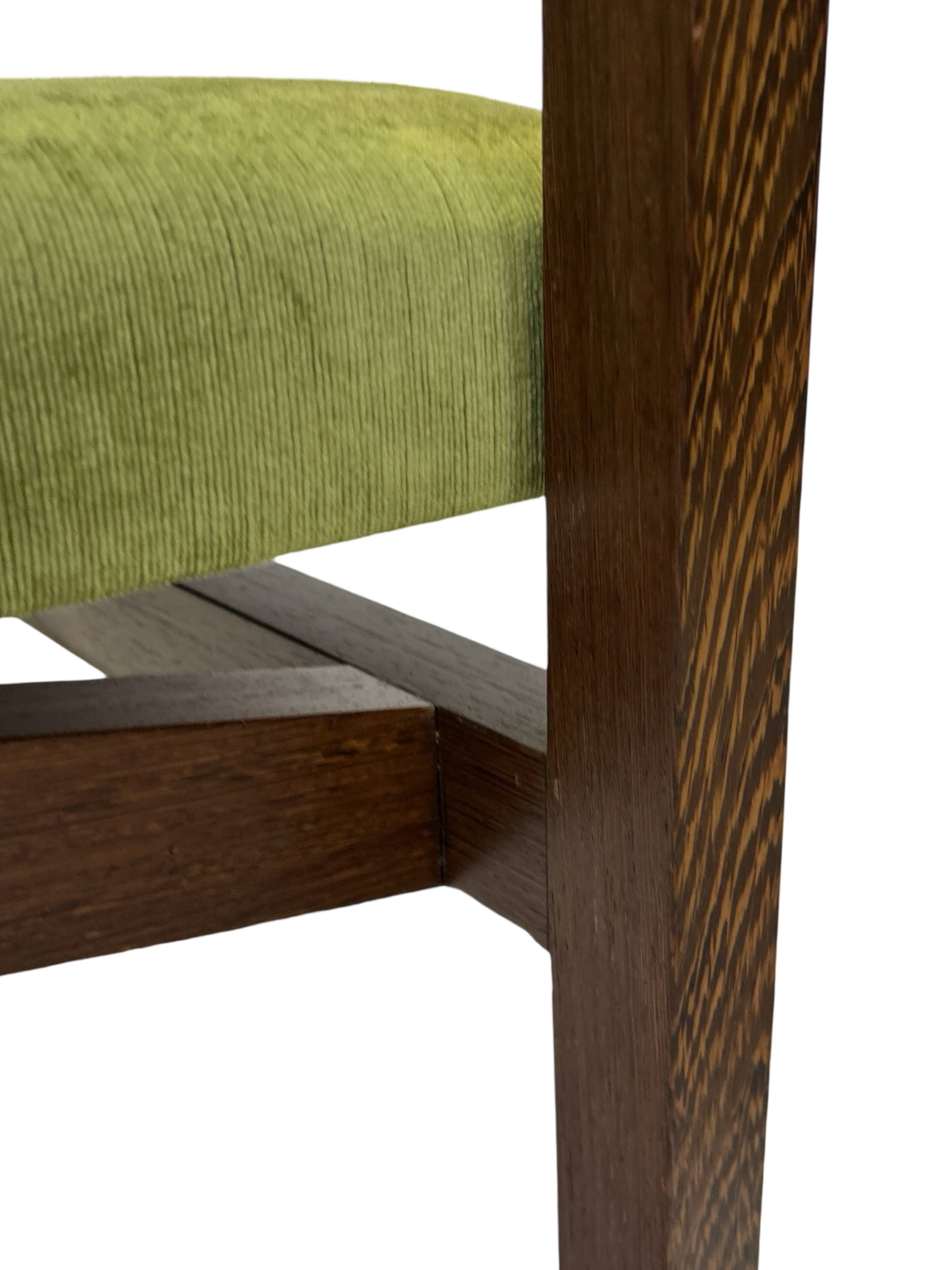 Vintage armchair solid wenge design 60s leather armrests design