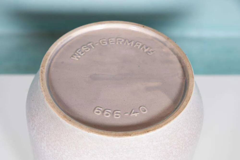 Vintage W-Germany floor vase Bay, minimalist ceramic vase.