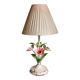 Bouquet lamp to table in vintage painted sheet vinyl lampshade
