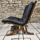 Fauteuil cuir vintage 1970"