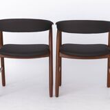 2 chaises vintage de Thomas Harlev, modèle 213, danois, pour Farstrup, teck, années 1960.
