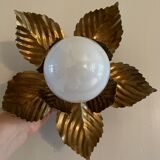 Wall lamp or ceiling lamp golden flower