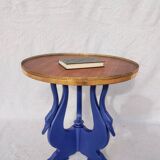 Side table with swan legs