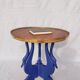 Side table with swan legs