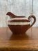 Old milk jug sarreguemines model mary ceramic brown & white