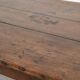 Antique oak table from the 19th century with a walnut top for 6 to 8 people
