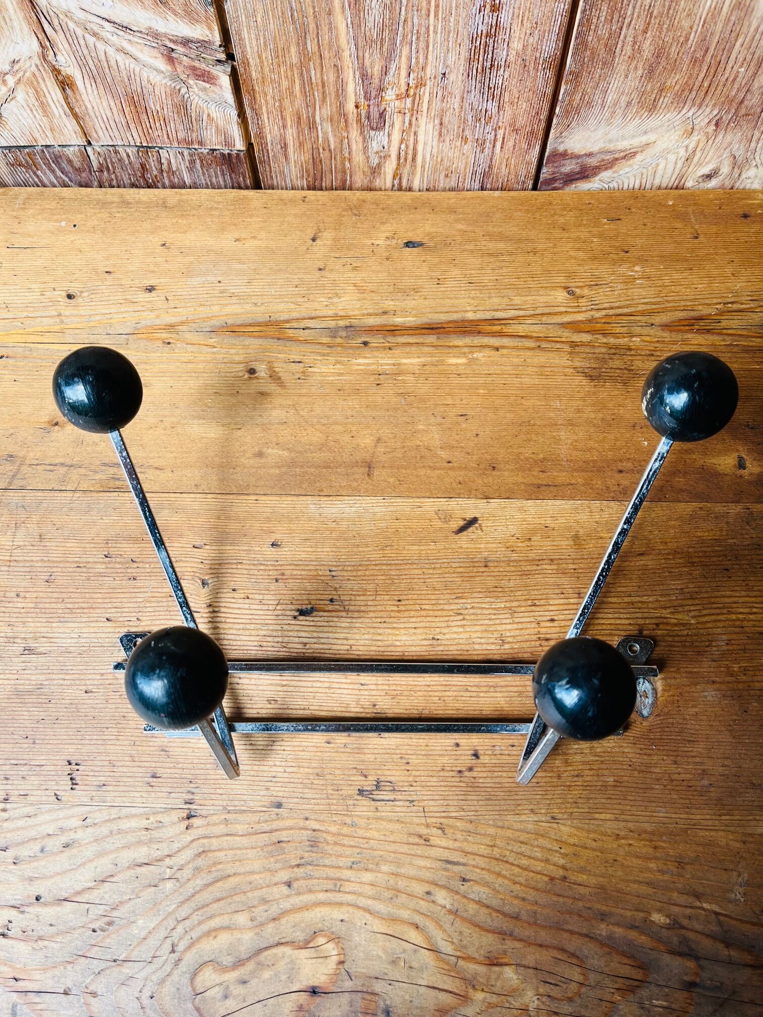Vintage wall coat rack 4 hooks