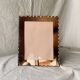 Cadre photo Art Déco en miroir biseauté teinté rose