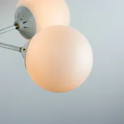 Vintage White 1970s Sputnik Chandelier – Mid-Century Modern Ceiling Light