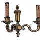 Set of brass wall lamps, Poland, 1950s