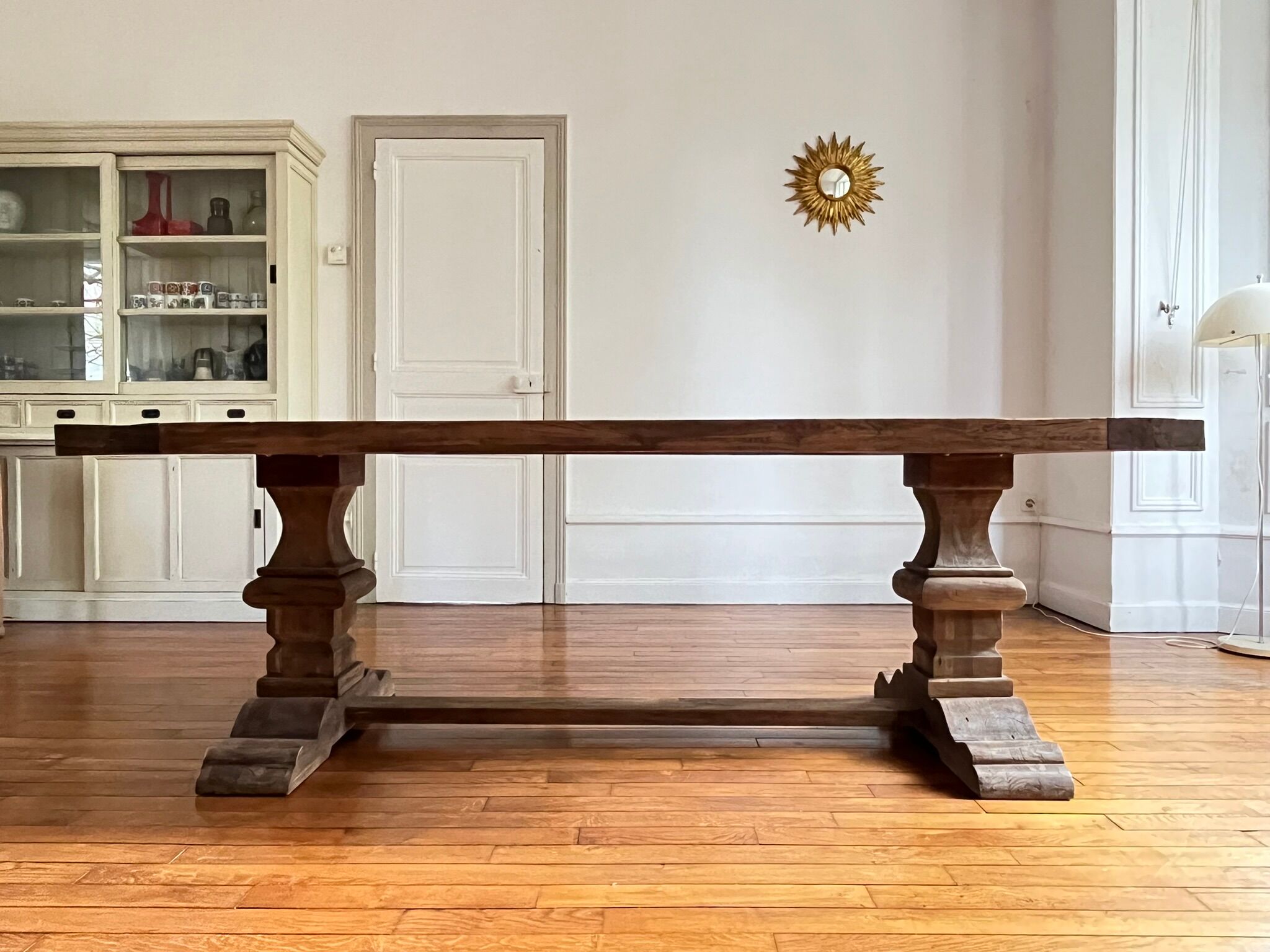 Table monastère en bois ancien - Spirito 200 par 100 cm