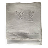 Drap ancien brodé