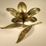 Brass "flower" candle holder - ashtray