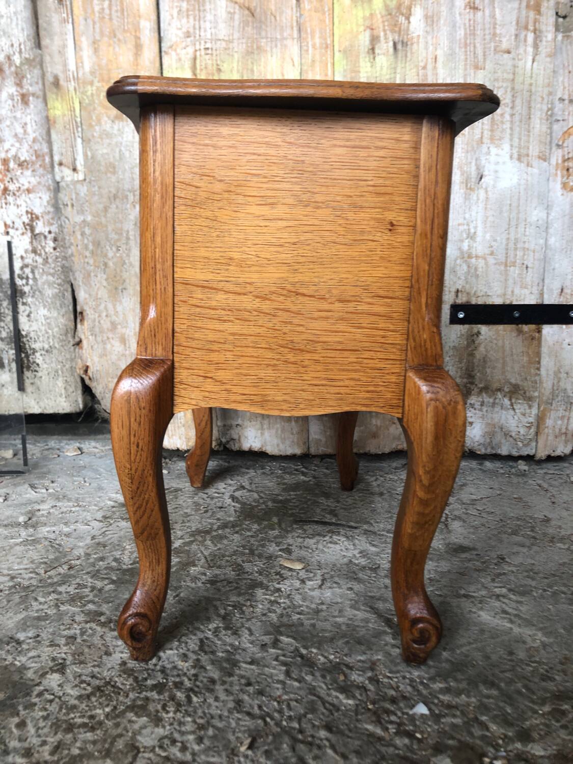 Old worker louis xv style commode vintage wood drawers #a634