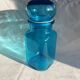 Apothecary bottle airtight blue glass jar