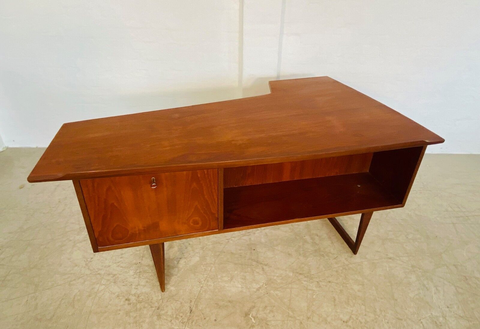 Vintage retro Danish mid-century boomerang desk 1960s