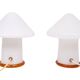 Stunning set Murano Mushroom table lamps 1970s Italy