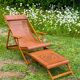 Vintage Japanese bamboo lounge chair & ottoman