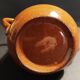 Beige and brown earthenware teapot with pewter lid, early 20th century